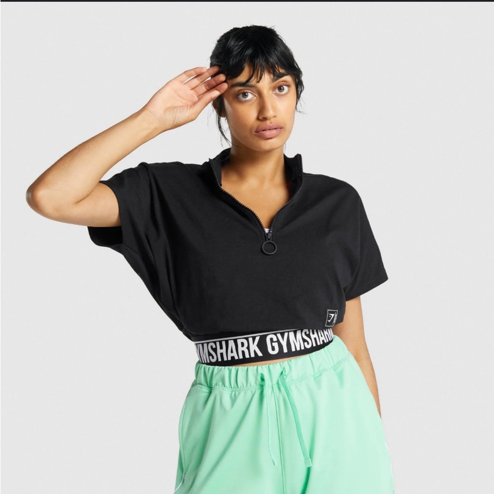 Gymshark Recess Crop 1/2 Zip Tee
